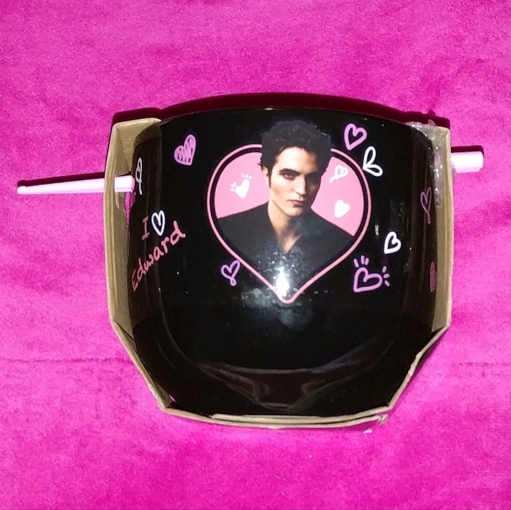 Twilight Edward Cullen Movie Print Ceramic Ramen Soup Bowl Spoon Chopsticks Set